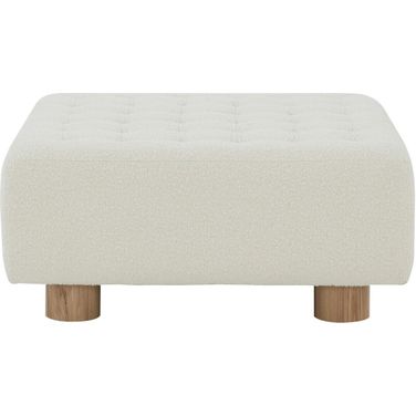 Bradfield Square Ottoman In Ivory and Natural