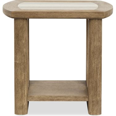 Bradford Rectangular End Table In Riverbed Beige