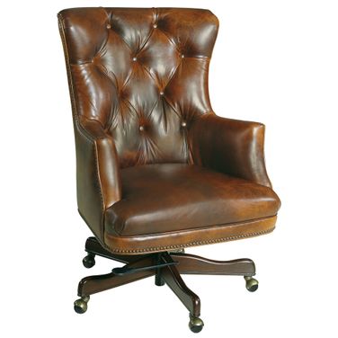 Bradley Executive Swivel Tilt Chair In Medium Brown