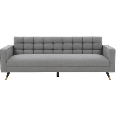 Bradson Tufted Back Sofa In Light Grey and Black