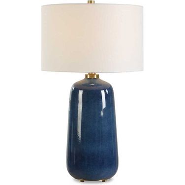 Brae Glaze Table Lamp In Blue