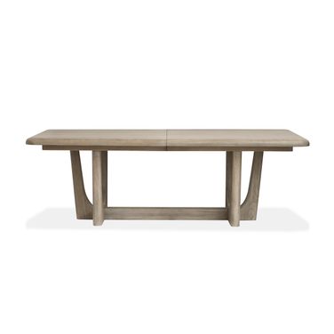 Braelyn Extendable Trestle Dining Table In Dorian Grey