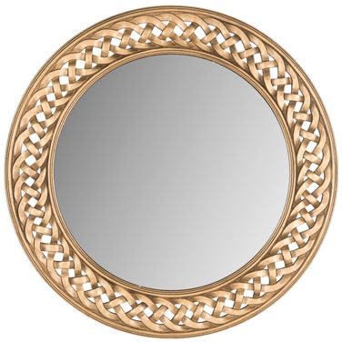 Braided Chain Mirror in Gold