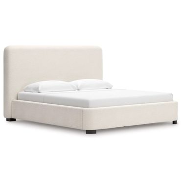 Brandinlane King Upholstered Bed In Beige
