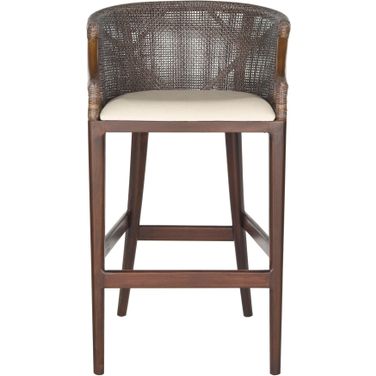Brando Brown Bar Stool with White Seat