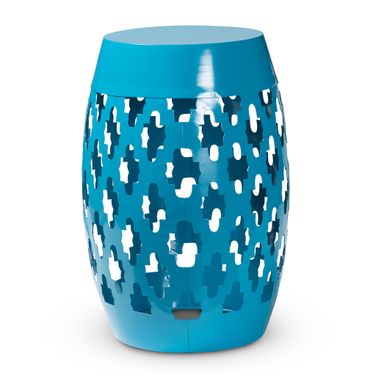 Branson Metal Outdoor Side Table In Blue