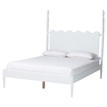 Brantley Queen Spindle Platform Bed In White