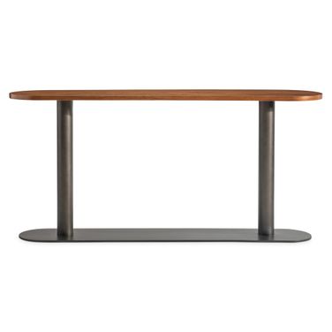Brasea Pedestal Console Table In Brown