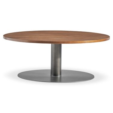 Brasea Round Cocktail Table In Brown