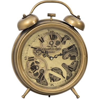 Brass Gears Table Top Clock