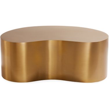 Brass Kidney Large Table In Antique Brass