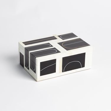 Brass Loop Small Box In Black