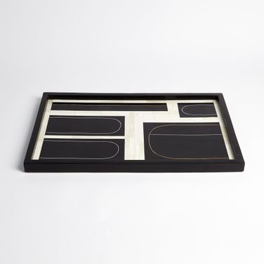 Brass Loop Tray In Black