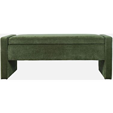 Braun 48 Inch Upholstered Bedroom Hallway Storage Bench In Forest