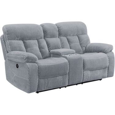 Bravo Console Loveseat with Power Footrest In Stone