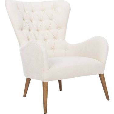 Brayden Contemporary Wingback Chair In Off White