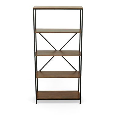Brayden Tall Bookcase In Chestnut and Black