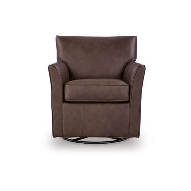 Braydunn Swivel Glider Accent Chair In Espresso Brown
