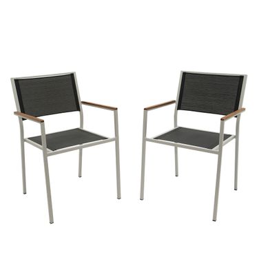 Braylee Patio Chair - Set of 2 In Black