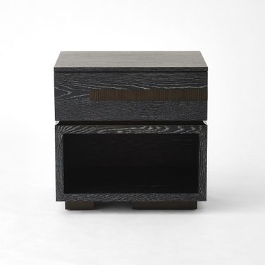 Brazil Right Bedside Chest In Black Cerused Oak