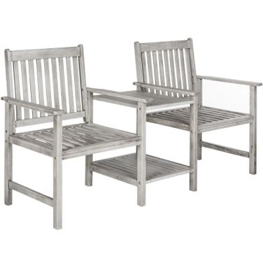 Brea Gray Twin Seat Bench