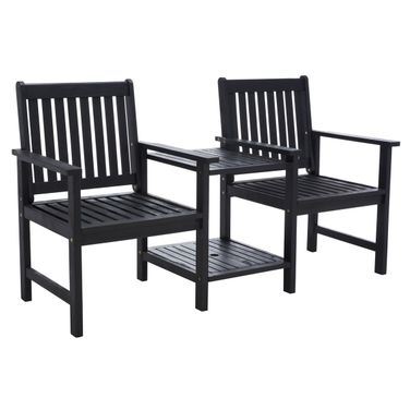 Brea Twin Seat Bench in Black