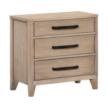 Breckenridge 3 Drawer Nightstand with USB Port In Brown