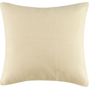 Bree Acrylic Knitted Euro Pillow Cover In Ivory