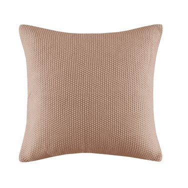 Bree Knit Square Pillow Cover In Brown