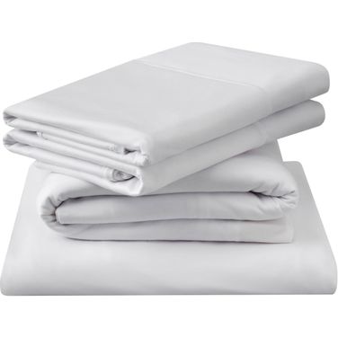 Breeze Cooling Split California King Tencel Lyocell and Nylon Sheet Set In White