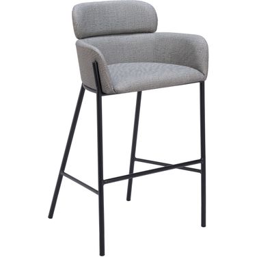 Bremor Barstool In Slate Gray