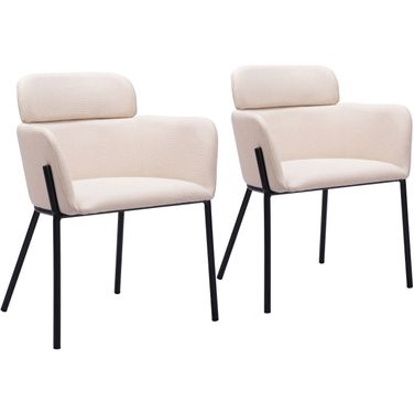 Bremor Dining Chair Set of 2 In Beige