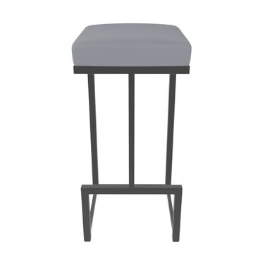 Brenda 26 Inch Counter Height Backless Stool In Firestone Grey and Charcoal Gray