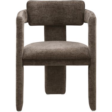 Brenda Chenille Fabric Dining Chair Set of 2 In Brown