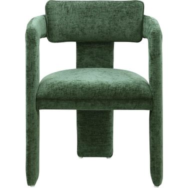 Brenda Chenille Fabric Dining Chair Set of 2 In Green