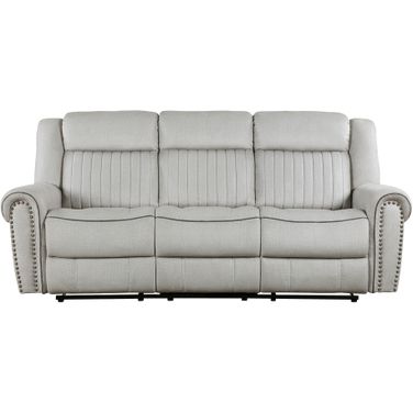 Brennen Double Reclining Sofa In Gray
