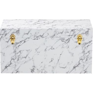 Brenta Storage Trunk with Lift-Top Lid In White