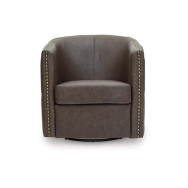 Brentlow Swivel Accent Chair In Granite