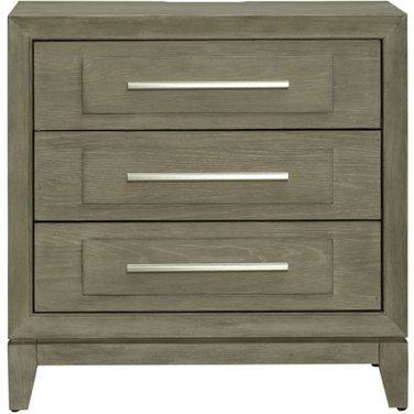 Brentwood 3 Drawer Nightstand with Charging Station In Sandstone