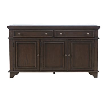 Brentwood 60 Inch Three Door Sideboard Storage Cabinet In Arbor Oak and Brown