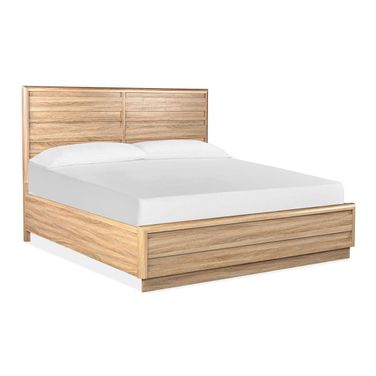 Brentwood Heights King Panel Bed In Provincial Brown
