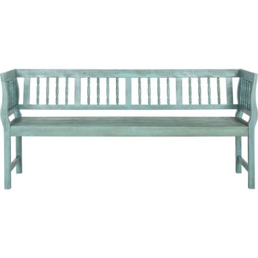 Brentwood Oriental Blue and Beige Bench