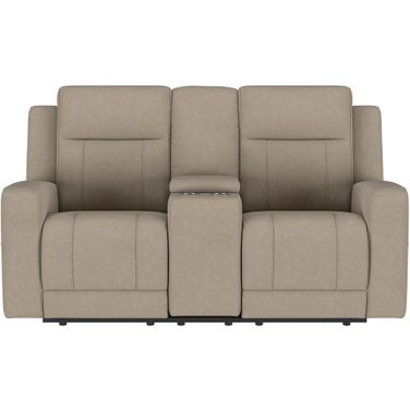 Brentwood Upholstered Motion Reclining Loveseat In Taupe