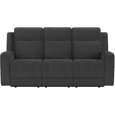 Brentwood Upholstered Motion Reclining Sofa In Dark Charcoal