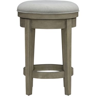 Brentwood Upholstered Swivel Console Stool In Sandstone