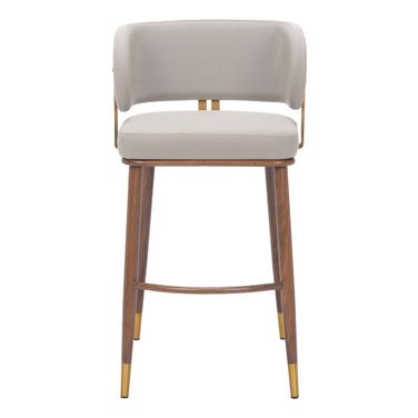 Brew Barstool In Walnut and Beige