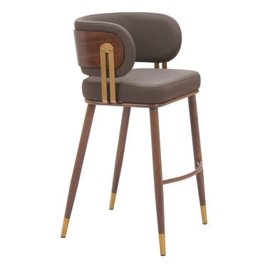 Brew Barstool In Brown and Walnut
