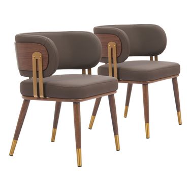 Brew Dining Chair In Brown and Walnut