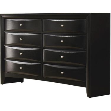 Briana Rectangular 8-drawer Dresser Black