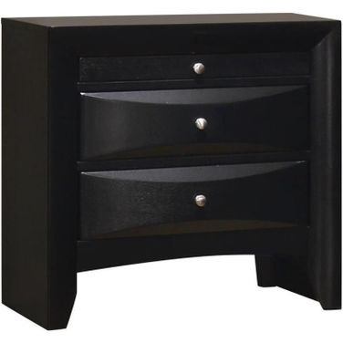 Briana Rectangular 2-drawer Nightstand Black